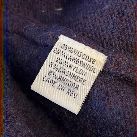 Bryn Walker Wool Blend Cardigan Sweater Medium Blue 2-Button Front Cozy Knit - Picture 9 of 10